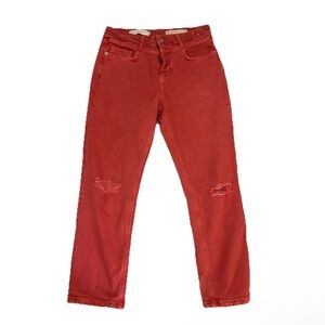 Womens Anthropologie Pilcro & The Letterpress High Rise Coral Jeans Size‎ 29